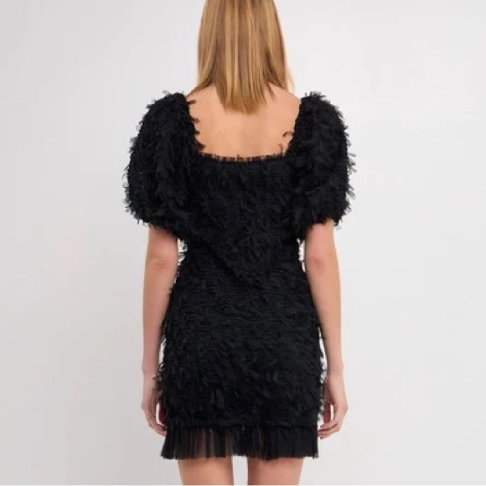 Endless Rose Mesh Trimmed Fitted Mini Dress - Picture 2 of 8